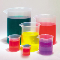 Plastic Beakers, Set Of 6 (Very Small To Very Large)