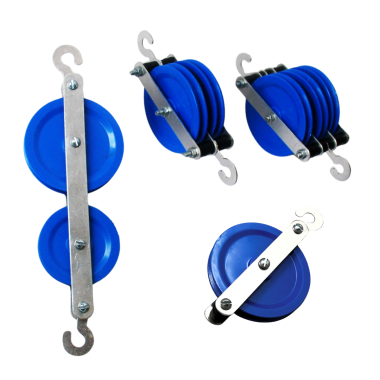 plastic-pulleys-on-metal-assembled-frames