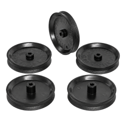 Black Plastic Sheaves 40mm Set of 5